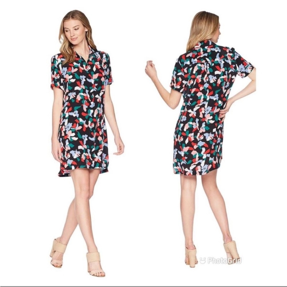 Equipment Mirelle Silk Short Sleeve Floral T Shirt Dress Size M